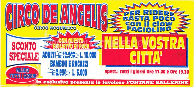 Circo de Angelis Circus Ticket/Flyer -  0