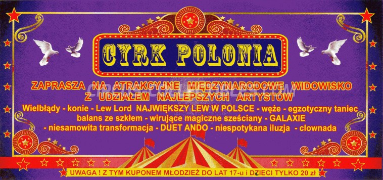 Polonia Circus Ticket/Flyer -  0