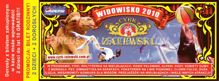 Zalewski Circus Ticket/Flyer -  2010