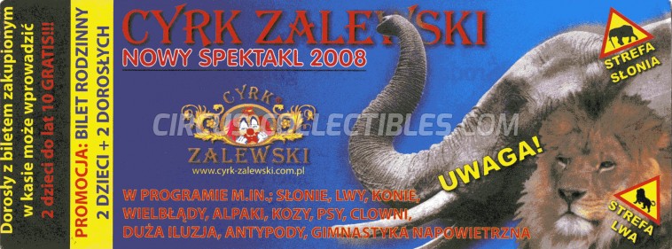 Zalewski Circus Ticket/Flyer -  2008