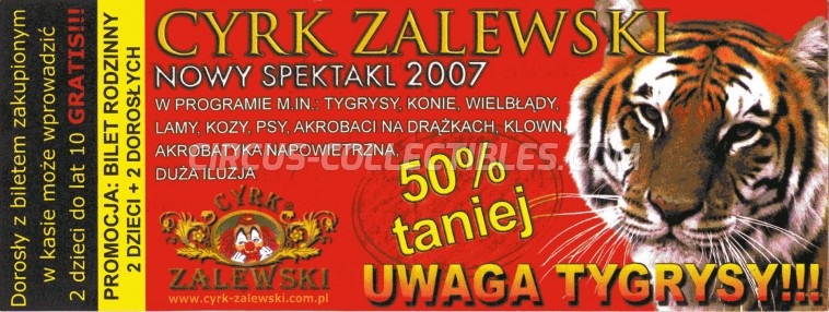 Zalewski Circus Ticket/Flyer -  2007