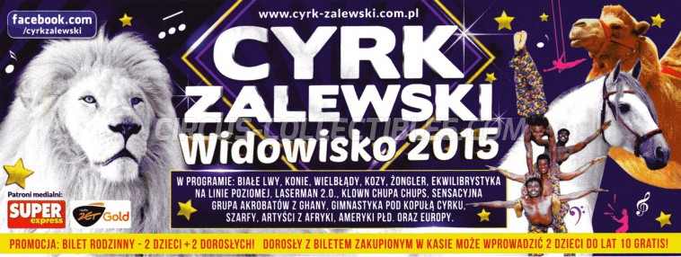 Zalewski Circus Ticket/Flyer -  2015