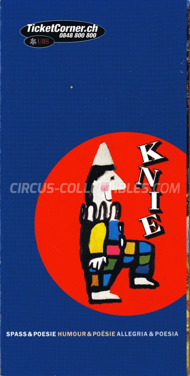 Knie Circus Ticket/Flyer -  2000