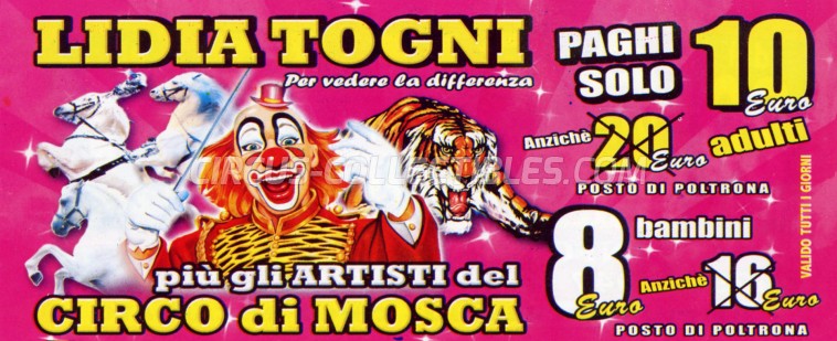 Lidia Togni Circus Ticket/Flyer - Italy 2015