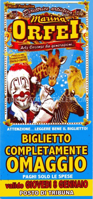 Marina Orfei Circus Ticket/Flyer -  0