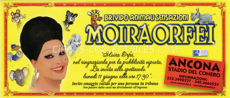Moira Orfei Circus Ticket/Flyer - Italy 2001