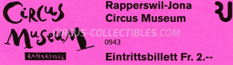 Circus Museum Rapperswil Circus Ticket/Flyer -  2016