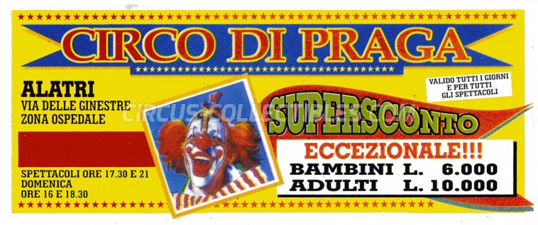 Circo di Praga Circus Ticket/Flyer - Italy 0