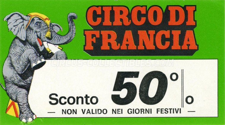 Circo di Francia Circus Ticket/Flyer -  0