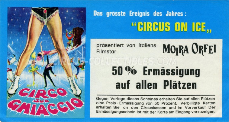 Moira Orfei Circus Ticket/Flyer - Germany 1973