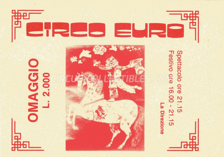 Euro Circus Ticket/Flyer -  0