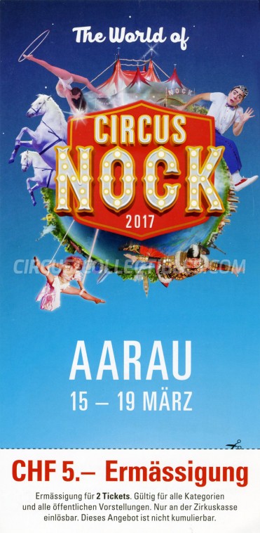 Nock Circus Ticket/Flyer - Switzerland 2017