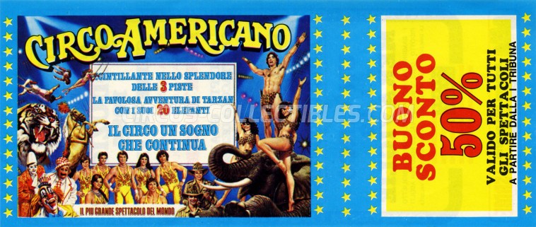 American Circus (Togni) Circus Ticket/Flyer -  1985