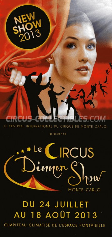 Festival International du Cirque de Monte-Carlo Circus Ticket/Flyer -  2013