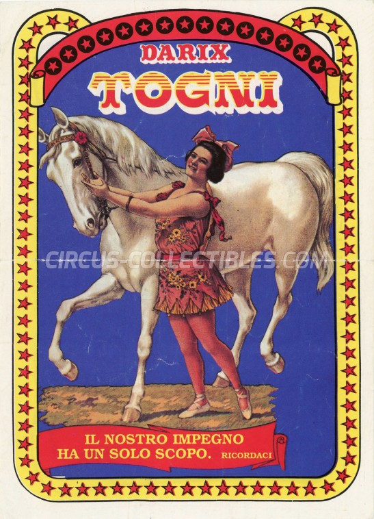 Darix Togni Circus Ticket/Flyer -  0