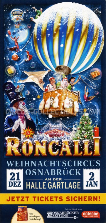 Roncalli Circus Ticket/Flyer - Germany 0
