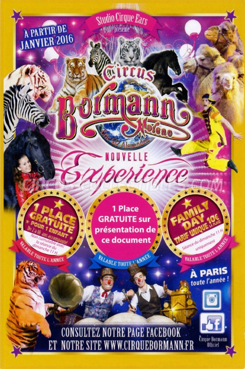 Bormann Moreno Circus Ticket/Flyer - France 2016