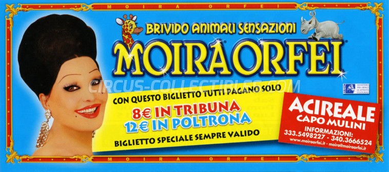 Moira Orfei Circus Ticket/Flyer - Italy 2008