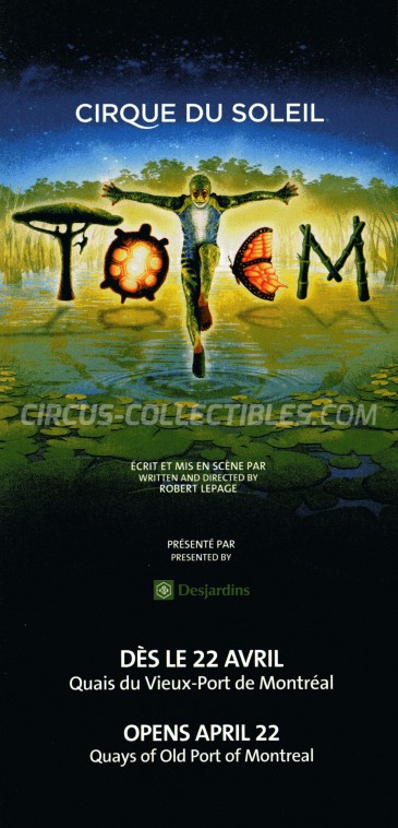 Cirque du Soleil Circus Ticket/Flyer - Canada 2010
