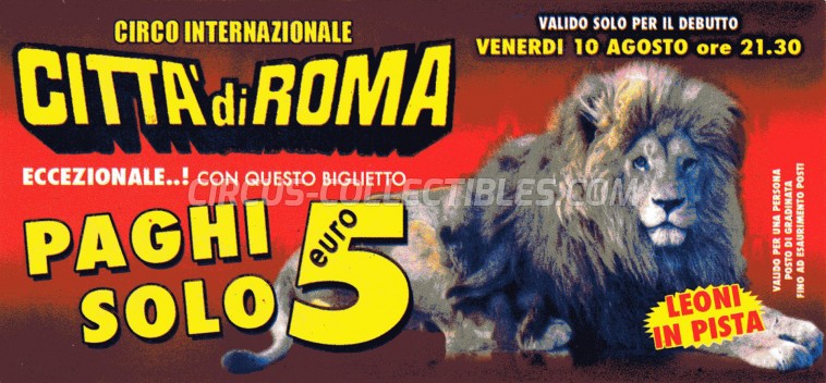 Citta' di Roma Circus Ticket/Flyer -  0