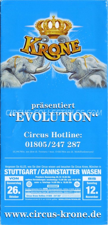 Krone Circus Ticket/Flyer - Germany 2017