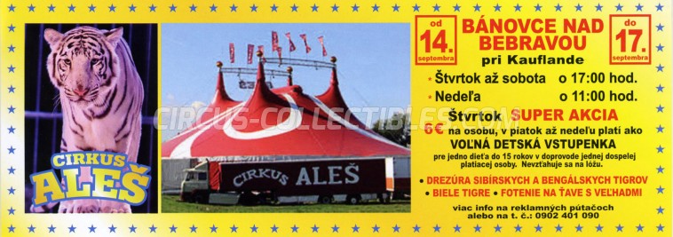 Aleš Circus Ticket/Flyer - Slovakia 2017