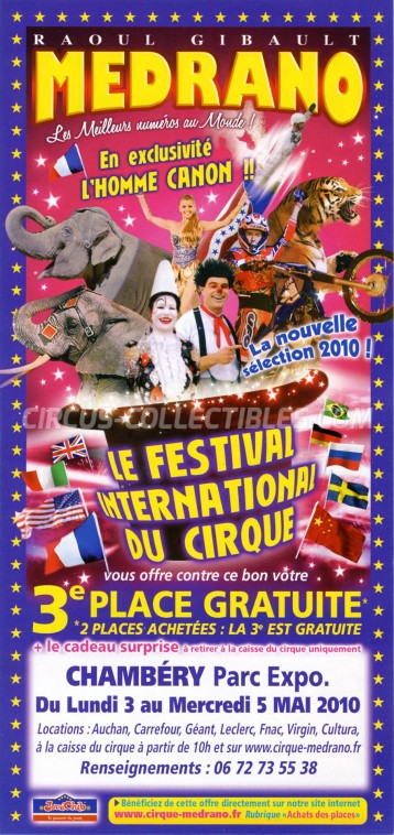 Medrano (FR) Circus Ticket/Flyer - France 2010