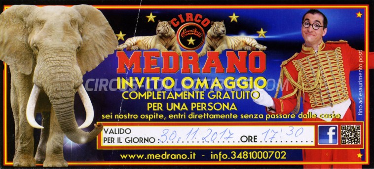 Medrano (Casartelli) Circus Ticket/Flyer -  2017