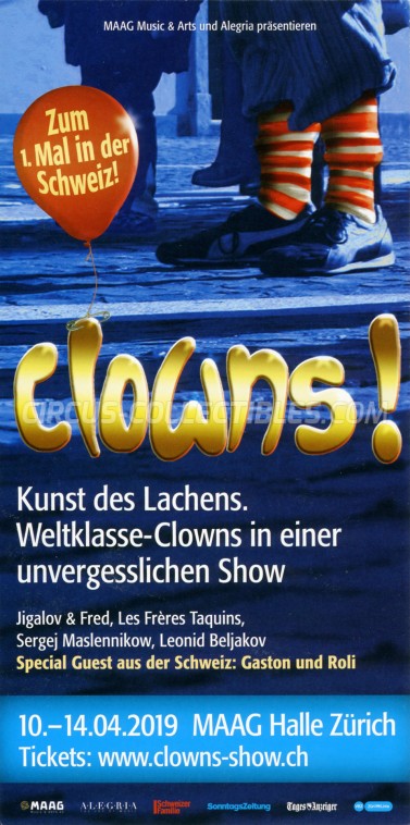 Clowns Circus Ticket/Flyer - Switzerland 2019