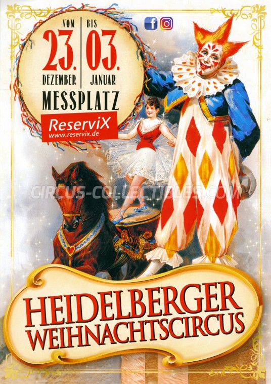 Heidelberger Weihnachtscircus Circus Ticket/Flyer - Germany 2017