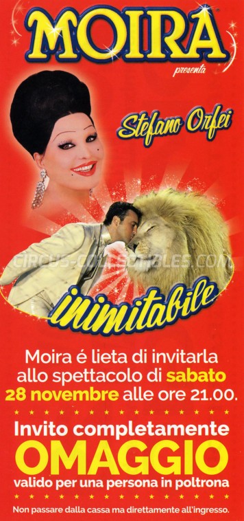 Moira Orfei Circus Ticket/Flyer - Italy 2015