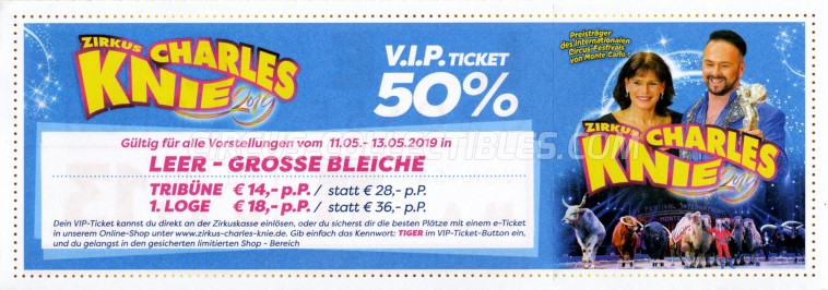 Charles Knie Circus Ticket/Flyer - Germany 2019