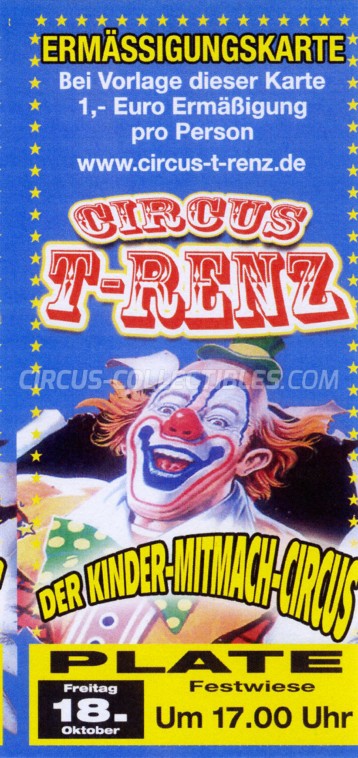 T-Renz Circus Ticket/Flyer - Germany 2019