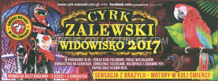 Zalewski Circus Ticket/Flyer - Poland 2017