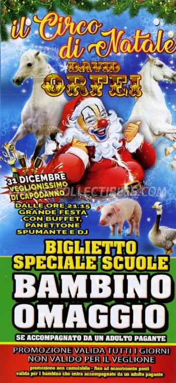 David Orfei Circus Ticket/Flyer - Italy 2018