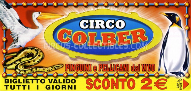 Colber Circus Ticket/Flyer - Italy 2007