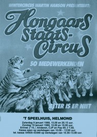 Hongaars Staats-Circus Circus Ticket - 1988