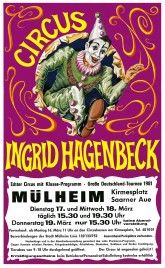Circus Ingrid Hagenbeck Circus Ticket - 1981