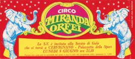 Circo Miranda Orfei Circus Ticket - 1987