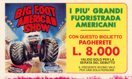 Big Foot American Show Circus Ticket - 