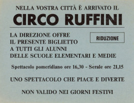 Circo Ruffini Circus Ticket - 