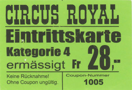 Circus Royal Circus Ticket - 2016