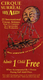 Cirque Surreal - Voyagers Circus Ticket - 1990