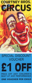 Courtney Bros. Circus Circus Ticket - 1992