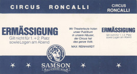 Circus Roncalli Circus Ticket - 