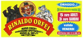 Circo Rinaldo Orfei Circus Ticket - 2003