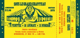 Circus Gatini Circus Ticket - 1978