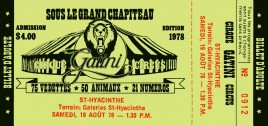 Circus Gatini Circus Ticket - 1978