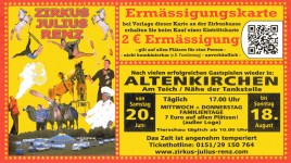 Zirkus Julius Renz Circus Ticket - 2009