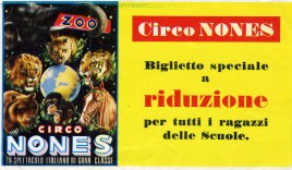 Circo Nones Circus Ticket - 1971